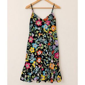 J. Crew Ruffle Dress Liberty Pavilion Floral Womens 4 Multicolor Lined Party